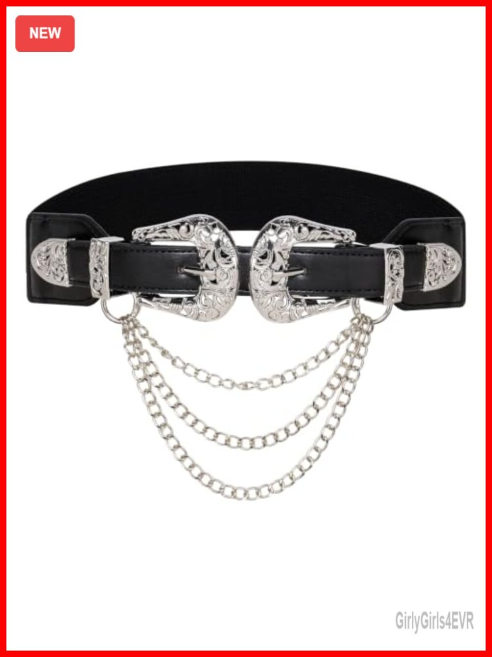 Vintage Double Buckle Western Belt - Gold & Silver - Women's